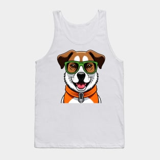 Cute dog with glasses Tank Top